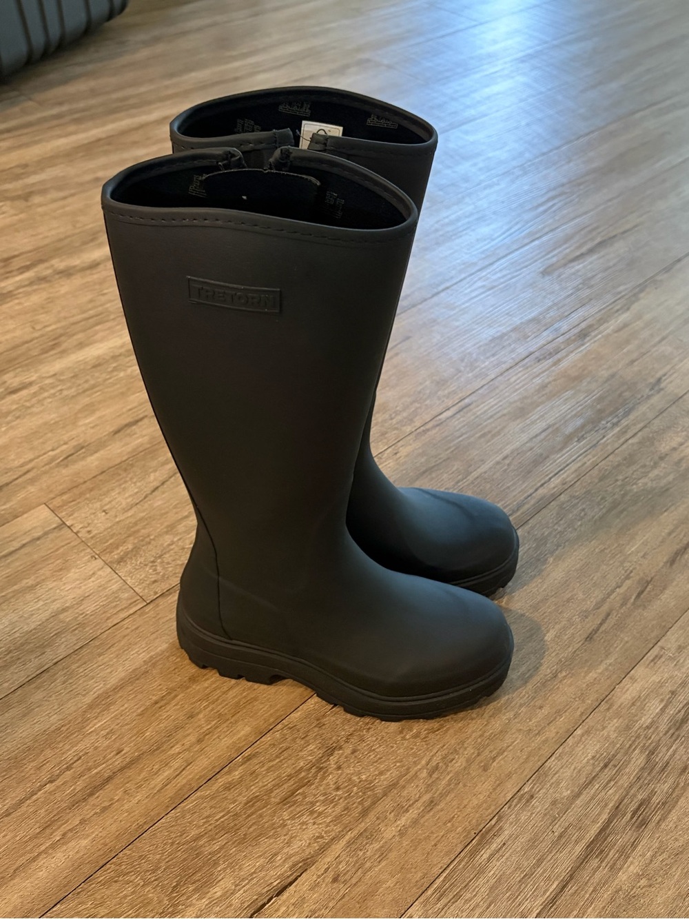 Tretorn Black Tall Rubber Rain Boots Wellington Boots